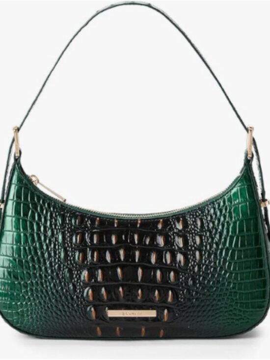 Brahmin Handbags - Brahmin Kyrie Evergreen Ombre Melbourne Croc Embossed Leather Shoulder Bag NWT